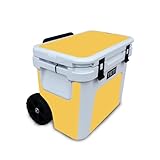 Skin Compatible with Yeti Roadie 32 Wheeled Cooler - Solid Marigold - Premium 3M Vinyl Protective Wrap Decal Cover - Easy to Apply | Crafted in The USA by MightySkins