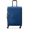 United Colors of Benetton Color Block Softside Expandable Luggage with Spinner Wheels, Navy, Carry-On 19 Inch