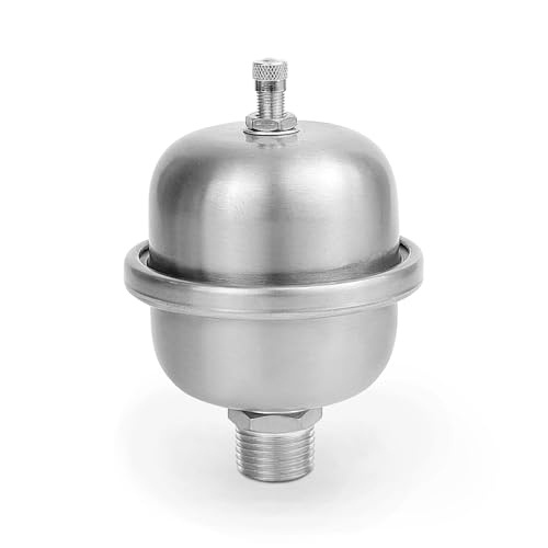 Supply Giant 2 Gallon Capacity Mini Thermal Expansion Tank for Tankless or Point-of-Use Water Heaters, 304 Stainless Steel, Pre-set at 50 PSI, Max Pressure 145 PSI