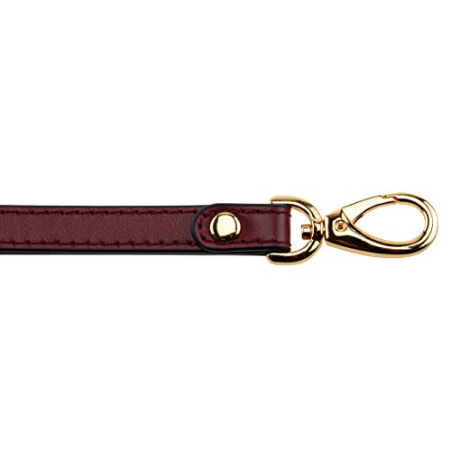 Allzedream Wristlet Strap Genuine Leather Replacement Clutch Purse Key Wrist Lanyard (Wine) Medium #TOP2