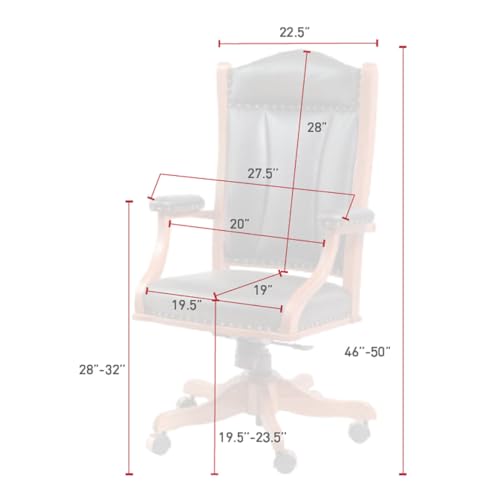 Image of Best Black Classic Leatherette Wooden Direcotor Executive Office Chair | Armrest and Revolving Chair | Wooden Chair | Wooden Base Chairs (111012154)
