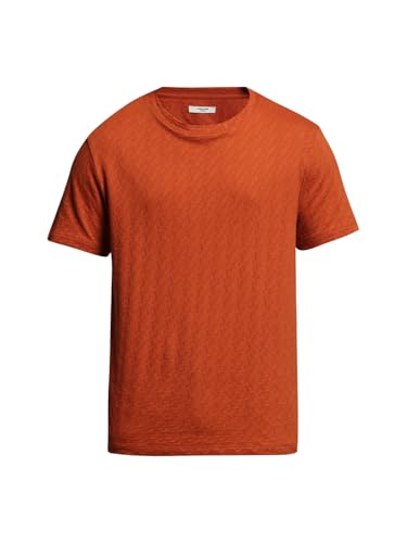 Image of Jack & Jones Men Cotton Regular Self Design Round Neck T-Shirt