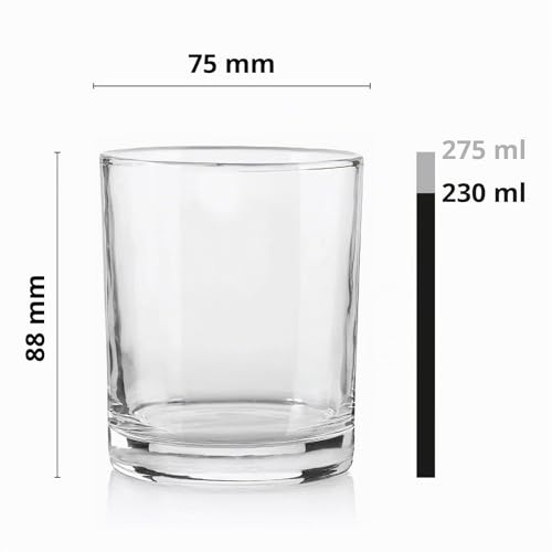 Miniatura 2 de Glasmark Krosno 1992 Juego De Vasos 6 Piezas Vasos Para Beber Vasos De Agua Vasos De Bebida Vasos De Jugo Vasos De Whisky Y Cóctel Aptos Para Lavavajillas 6x230 Ml