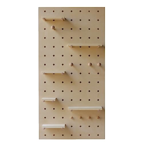 Panneau perforé en bois pour salle de bain et bureau : organisateur mural
