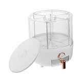 FONDOTIN 米び収納用密閉ライスディスペンサー 珍珠白 中号 防虫防潮設計 視認可能 取り外し可能蓋付き 多機能穀物保管容器 キッ 再利用可能