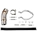 Lesiyou Motorcycle Muffler Mid Pipe, Muffler Adapter Connect Pipe Compatible with Kawasaki Ninja 400 Z400 2018 2019 2020 2021 2022 2023 Ninja 500 2024