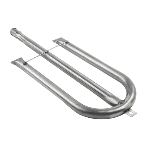 Quemador en U de acero inoxidable de 58 cm con placa de llama con distribución uniforme del calor y ajustes de combustión ajustables