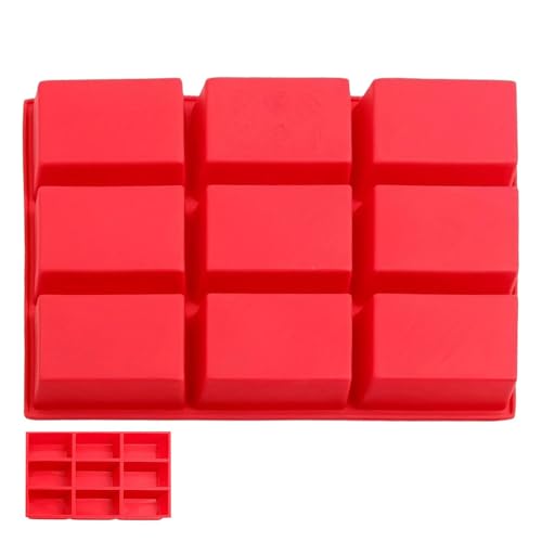 Molde de silicona para pan, moldes de silicona para hornear, molde de silicona para hornear pan de 9 cavidades, molde rectangular para pan, sartenes antiadherentes para pan de maíz, brownie