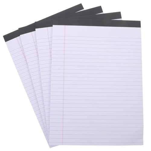 Bloc-notes A4 blanc ligné détachable papier écriture fluide carnet adulte 4 pièces