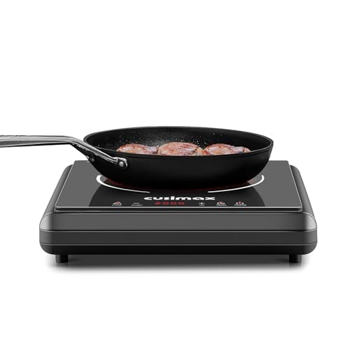 CUSIMAX 2000W Hot Plate, Portable Infrared Electric Stove For Home With 9 Speed,Ceramic Countertop Stove Sensor Touch,Kids Safety Lock And Timer,Compatible For All Cookwares