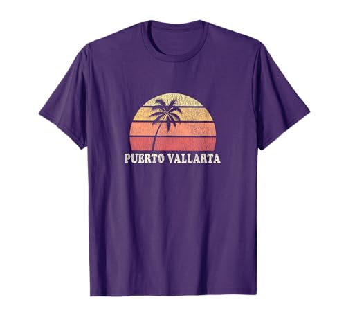 Puerto Vallarta Vintage 70s Retro Throwback Design T-Shirt