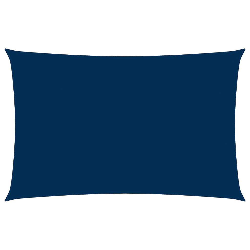 Protection solaire pour jardins, piscines, repas en plein air, toits, cours et balcons, voile d'ombrage en tissu Oxford rectangulaire, 3 x 6 m, bleu