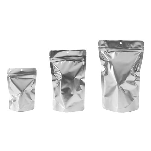 5 Mil Gold/Clear Stand Up Pouch Bags - Professional Flexible Packaging - Resealable - Seal-Top - Heat-Sealable - Hang Hole - Tear Notch - Small 4 x 6 x 2.5 in - 1000 Pack