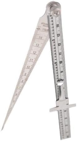 Taper Composition Gauge 1-6 Inch 1-15 Gap Diameter Depth Measuring Stainless Steel Imperial Metric Measurement Welding Gauge