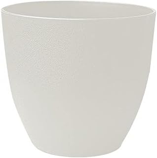 LUKEO Horticultural Flowers Green Pot Frosted Imitation Stone Pot Thickened Durable Pot (Color : white-Starlight10, Size : 20cm*12cm*18.1cm)