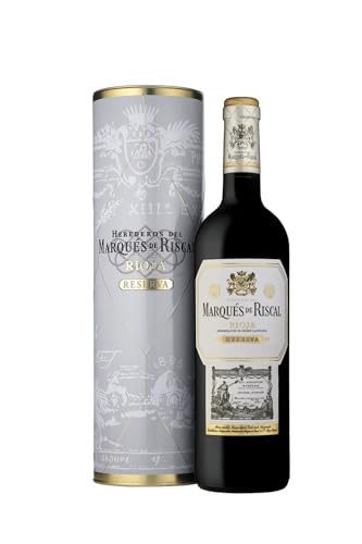 Marques De Riscal Vino Tinto Reserva Denominación de Origen Calificada Rioja, Variedad Tempranillo, 24 Meses en barrica, Botella Mágnum con cánister de 1,5 L (Paquete de 6)