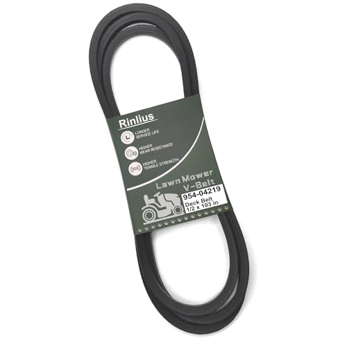 Rinlius Mower Deck Belt 954-04219 for Troy-Bilt Cub Cadet LTX1045 LTX1046VT LT2000 LT-2200 MTD 754-04219 46 inch Deck Lawn Mowers(1/2 x 103)