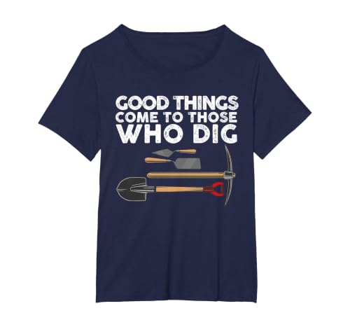 Funny Archaeology for Men Women Anthropology Archaeologist T-Shirt, Women's Plus, Navy Blue, 3X