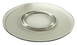 Chintaly Imports Round Spinning Tray, 24-Inch, Clear, 23.5 x 23.5 x 0.98 (LAZY-SUSAN-24)