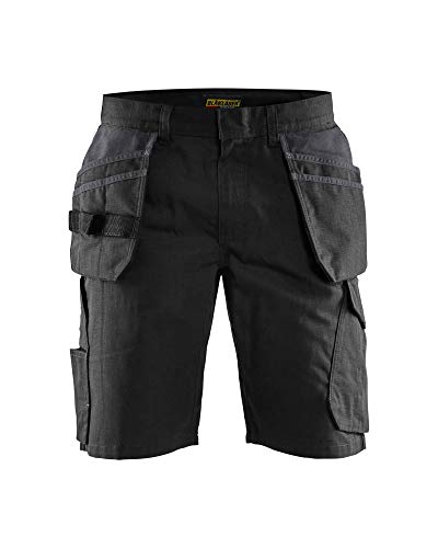 Blaklader 14941330 Shorts de service avec poches à ongles, Noir/gris foncé, taille C48