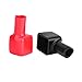 Battery Terminal Protector,2 Pcs Marine Battery Terminal Covers and Boots Flexible U1 Battery Covers Motorcycle Battery Cable Cover Red & Black Positive and Negative 192681 192682