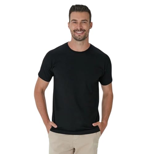 Camiseta Básicas Masculina Malwee Original Algodão (BR, Alfa, GG, Regular, Preto)