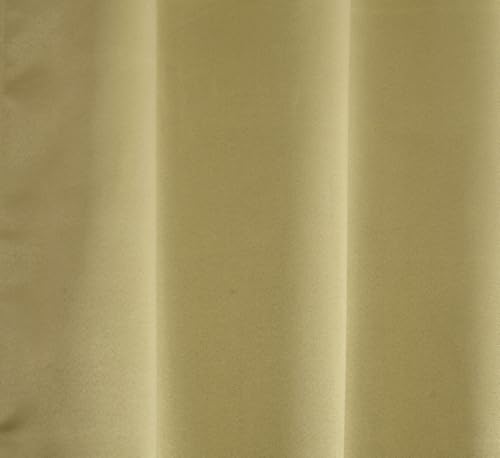 Image of LaVichitra 1 Piece Solid Premium Blackout Curtain - Thermal Insulated, 3 Layered, 100% Opaque Window - 5 feet, Light Beige