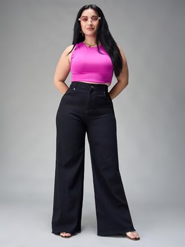 Image of Miss Chase A+ Women's Bootcut High Rise Regular-Length Stretchable Denim Shaping Jeans