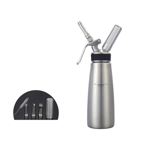 Tyoksiエスプーマ スパークリング エスプーマ機業務用/家庭用500ml・1000mlサイズ選べるミルクフォーマー CO2 発泡性の泡 ムース クリーム絞り器バブルデザートツールステンレス鋼 ハンドミキサー 調理器具 菓子作り用 家庭用 誕生日 ((5