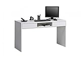 Hochwertiger Schreibtisch mit vielen Ablageflächen (vorn & hinten), Zwei Schubladen mit Metallschienen und Push-to-Open-Beschlag
