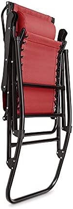 Amazon Basics Foldable Rocking Chair with Canopy - Red