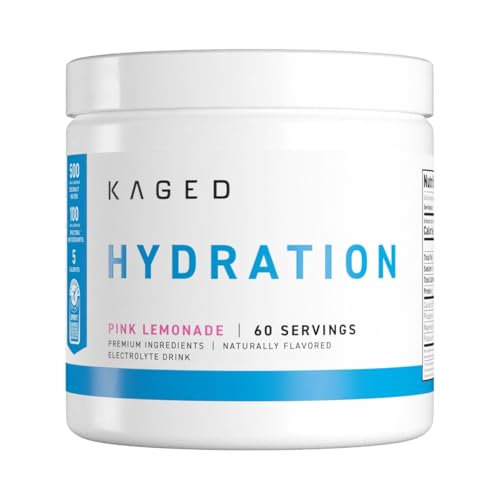 Image of Kaged Electrolyte Hydration Powder Hydracharge Pink Lemonade Sports Drink for Men and Women Pre, Post, Intra Workout Supplement 60 Servings