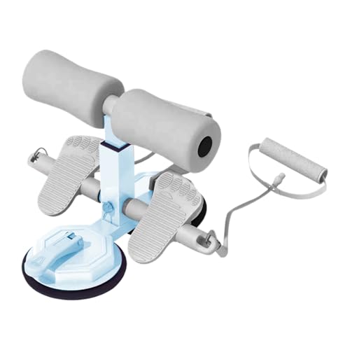 Barra para sentarse, ayuda para sentarse con 2 ventosas, dispositivo auxiliar portátil de altura ajustable para suelo, gimnasio en casa, entrenamiento abdominal, entrenamiento muscular, ejercicio