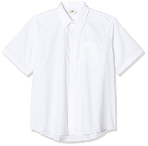 Fruit of the Loom Herren Freizeit-Hemd weiß Bianco XL