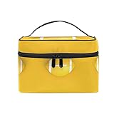 Fútbol Americano Amarillo 3D Interpretación Organizador Bolsa de Cosméticos Bolsas Neceseres de Maquillaje Estuche de Aseo de Tocador para Mujeres Señoras Niñas