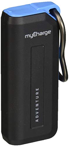 myCharge AdventureMini Portable Charger 3350mAh Rugged External Battery Pack with Built-in Carabiner Clip