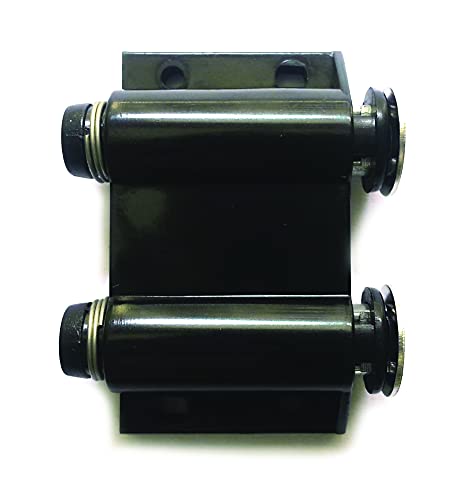 IMEX - Double Magnetic Door & Cabinet Latch Catch - Black & White Magnetic Hidden Locks - Hardware Push to Open Button Magnets with Strike (2 Pack, Black)