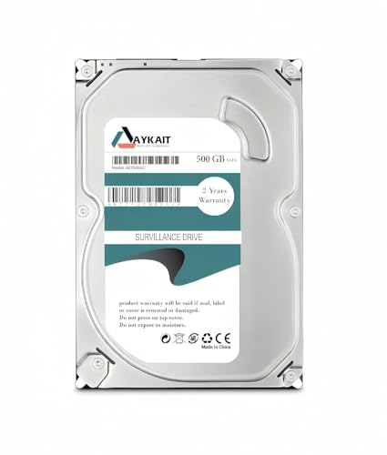 Image of 500GB Internal SATA Hard Drive - 3.5 Inch, 7200 RPM, Reliable HDD for Desktop PC & Surveillance Systems, High-Performance Storage with 2-Year Warranty