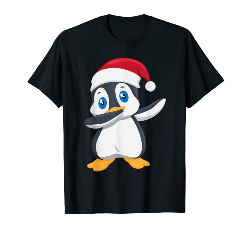 Pingüino Dabbing Navidad Dab Pose Funny Hombres Mujeres Niños Camiseta