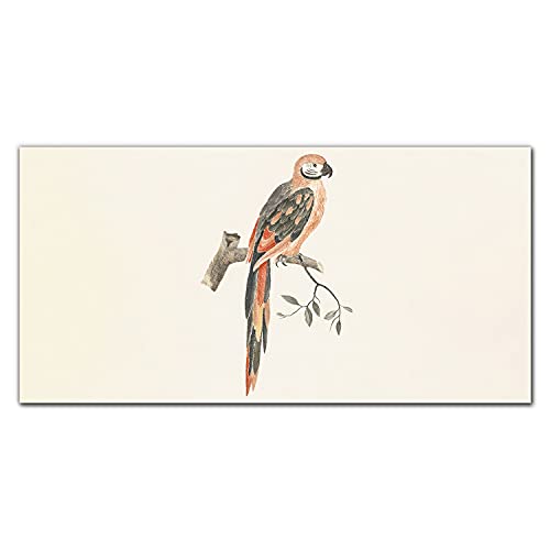 Branche d'oiseaux animaux sur tableau en verre acrylique 100x50cm pour une ambiance poétique