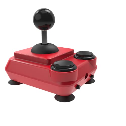 ArcadeR Joystick standard a 9 pin compatibile con Atari, Commodore, Sega ecc., Colori:rosso