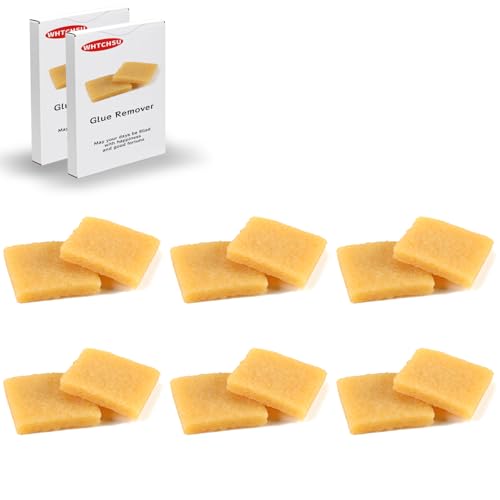 WHTCHSU 12 Pcs Glue and Residue Eraser Rubber Cement Cleaner for Removing Adhesive and Residues from Paper Plastic and More