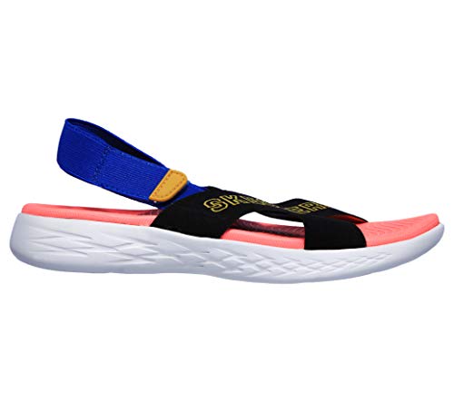 Skechers Women's On The Go 600 - Wild Heart - Slingback Sandal-Black Multi-9 B/M US