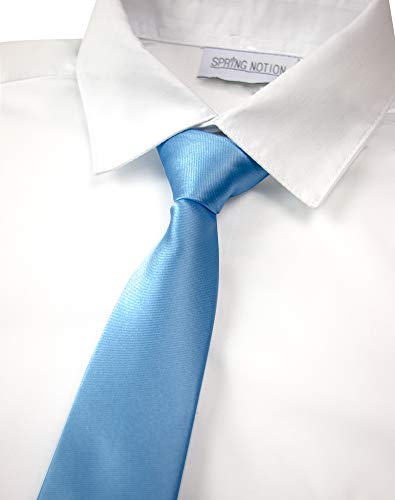 Spring Notion Boys' Solid Color Microfiber Zipper Tie2