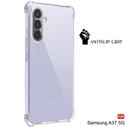 Image of TheGiftKart Back Cover for Samsung Galaxy A37 5G Case | Crystal Clear Soft Shockproof Case | Cushioned Edges for Ultimate Protection Galaxy A37 Back Cover (TPU, Transparent)