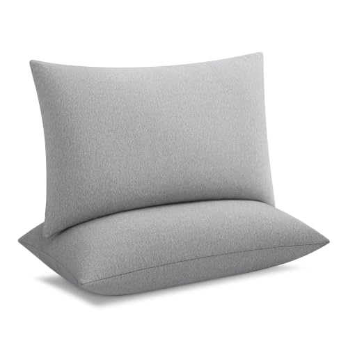 ACCURATEX Camping Pillow, Cotton Cover Compressible Travel Pillow,13x18 Grey Small(Pack of 1)
