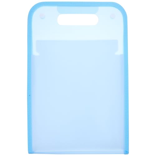 JOINPAYA Carpeta de Archivo Tipo Acordeón A4 Vertical Asa 13 Compartimentos Expandibles Organizador de Archivos y Recibos Color Azul para Oficina Escuela y Viaje