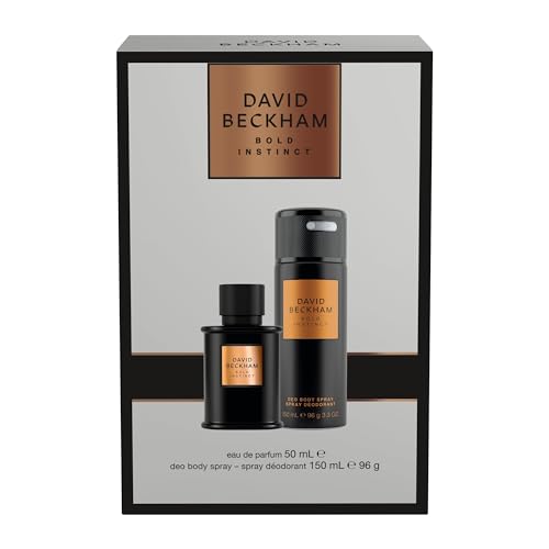 David Beckham Bold Instinct Giftset including an Eau de Parfum 50ml and Deodorant Body Spray 150ml, Captivating Woody Aftershave