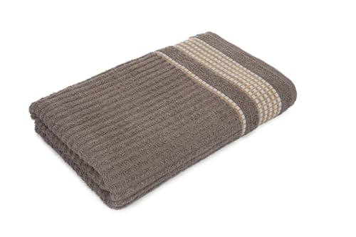 Kit 5 Toalhas de Banho Grande Macia 100% Algodão Canelada - Alta Absorção Barra Decorada (Masculinas