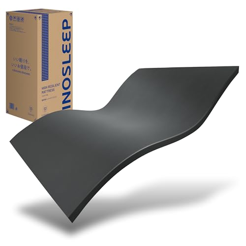 INOSLEEP マットレス 高反発 軽量 約3.31kg 厚さ5cm 日本企業開発 ゴムバンド付き やや硬め 190N マットレストッパー ベッドマット 敷布団 体圧分散 (セミダブル)